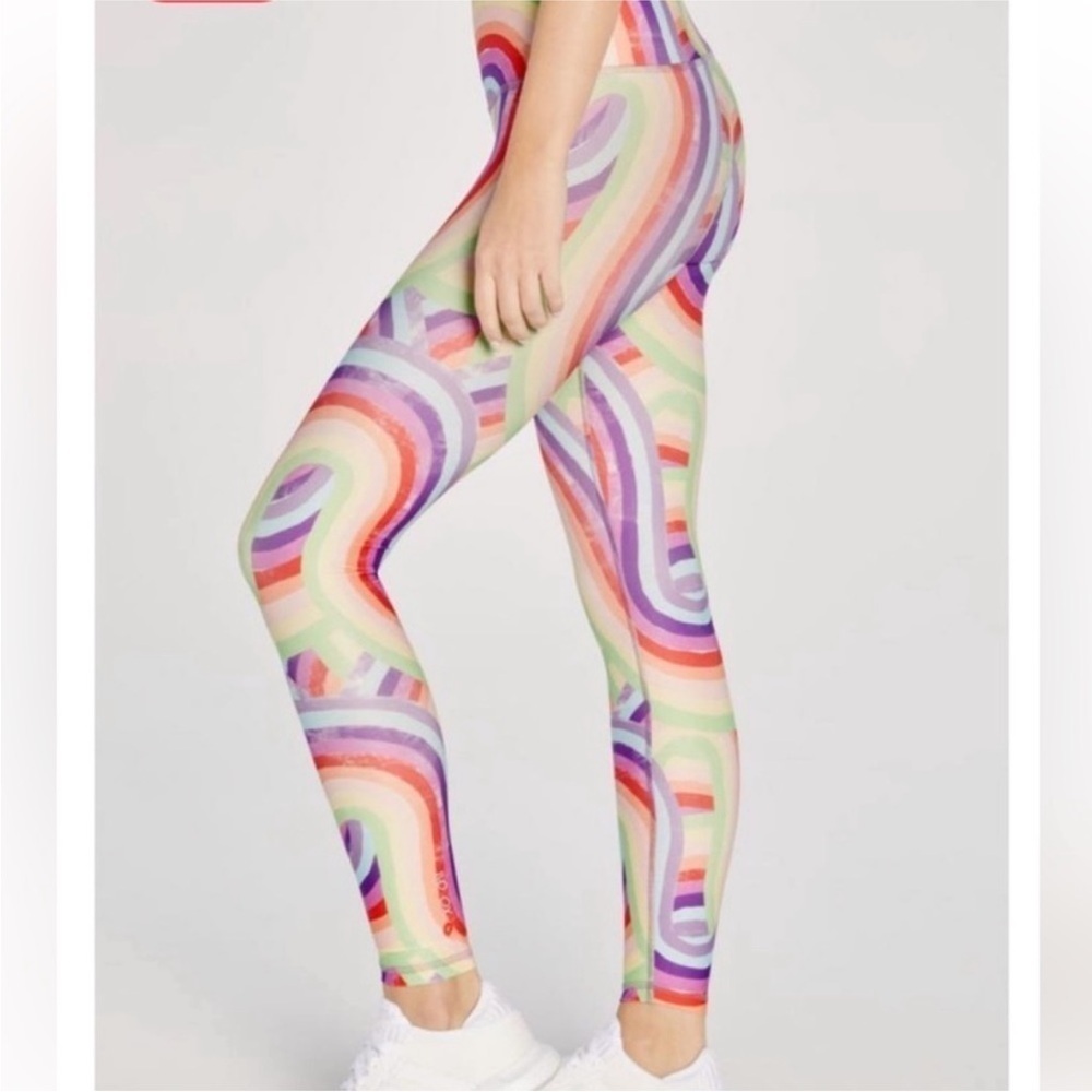 Wildfox Rainbow Soleil High Rise Leggings Athletic Athleisure Size Small S